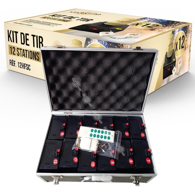Stage Jet Trigger 12 Bases + Remote + Flight Case