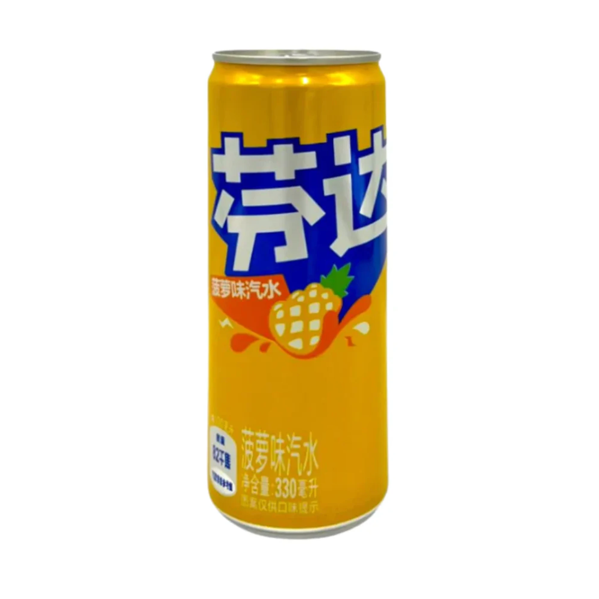 Fanta pineapple flavored sparkling drink - 330 ml