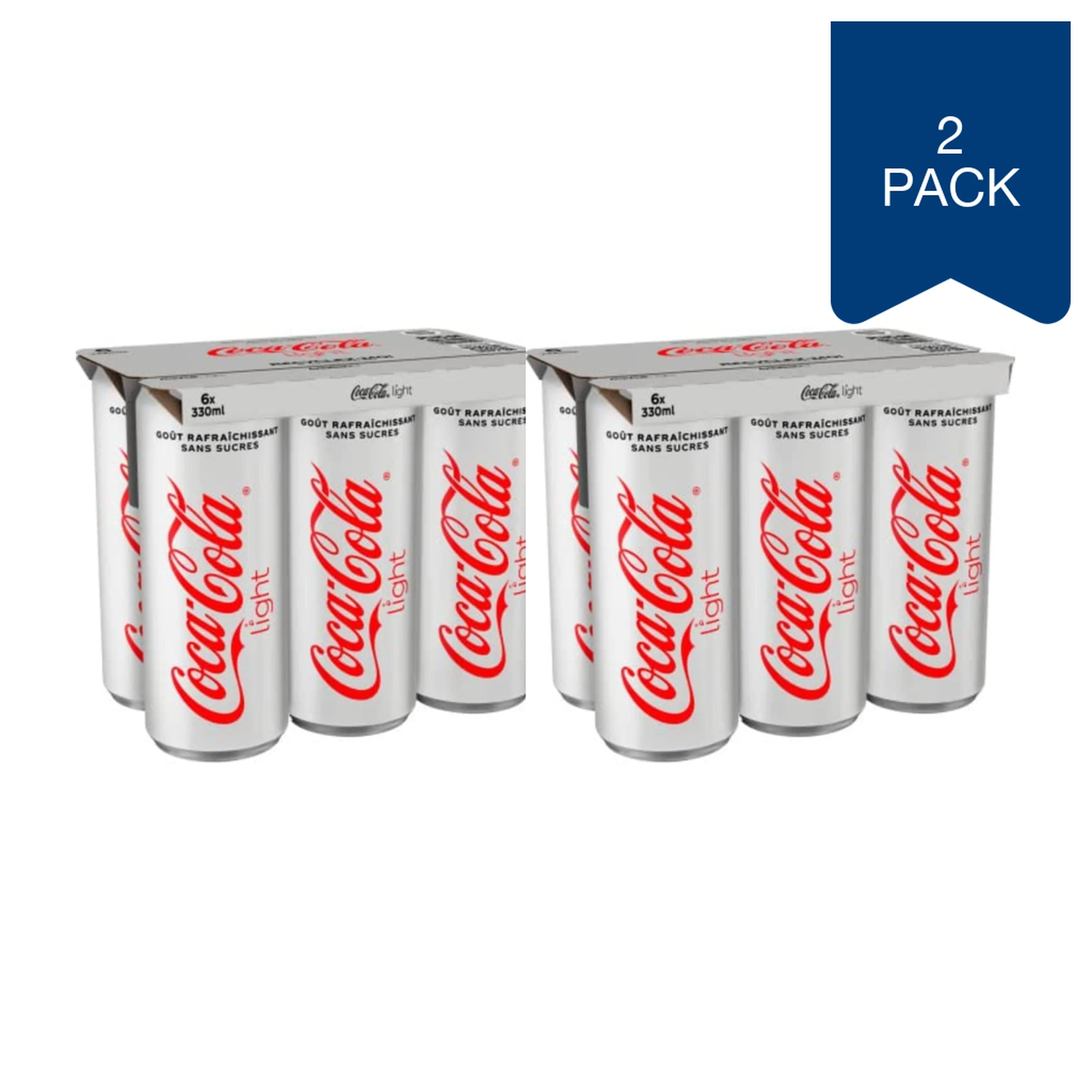 Coca-Cola Light Sugar-Free Cola Soda, 6 x 33 cl (Pack of 2)