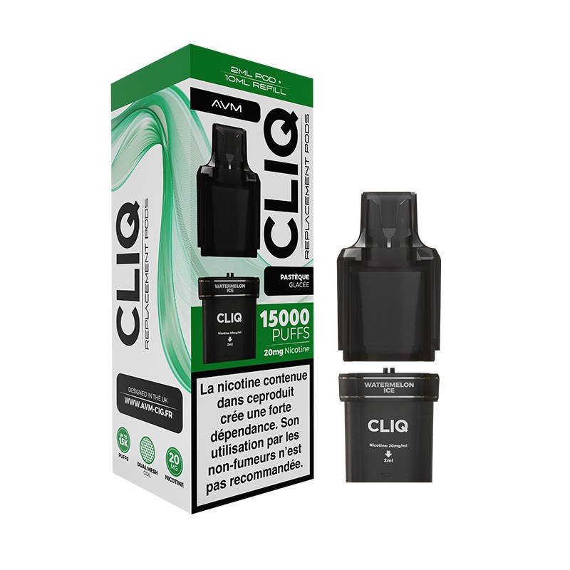 Cliq Pre-filled Cartridge 15000 puffs - 20mg - AVM