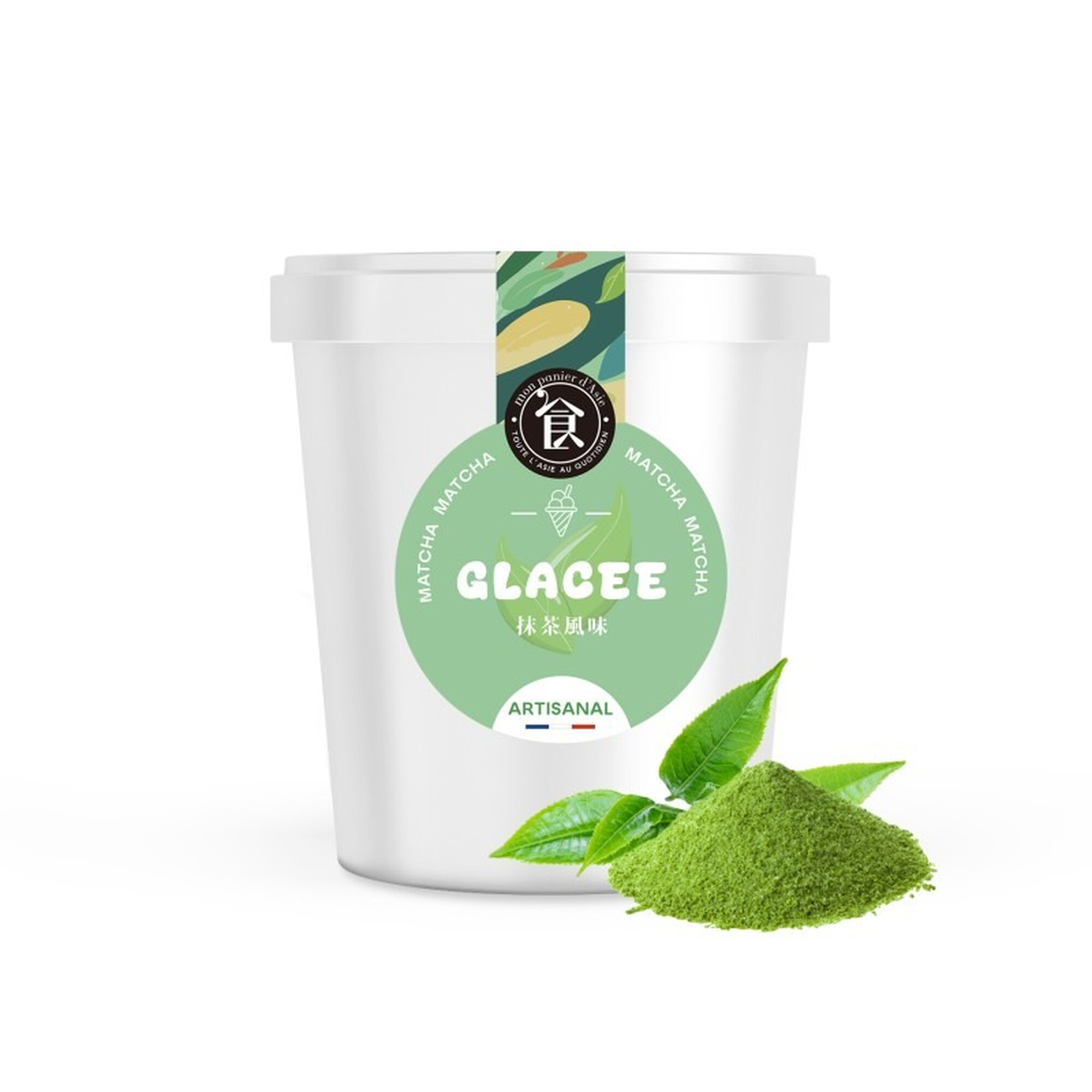 MON PANIER D'ASIE Matcha Green Tea Ice Cream - 500 ml